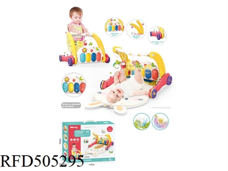 BABY WALKER PEDAL FIDDLE 2 IN 1 (RED)