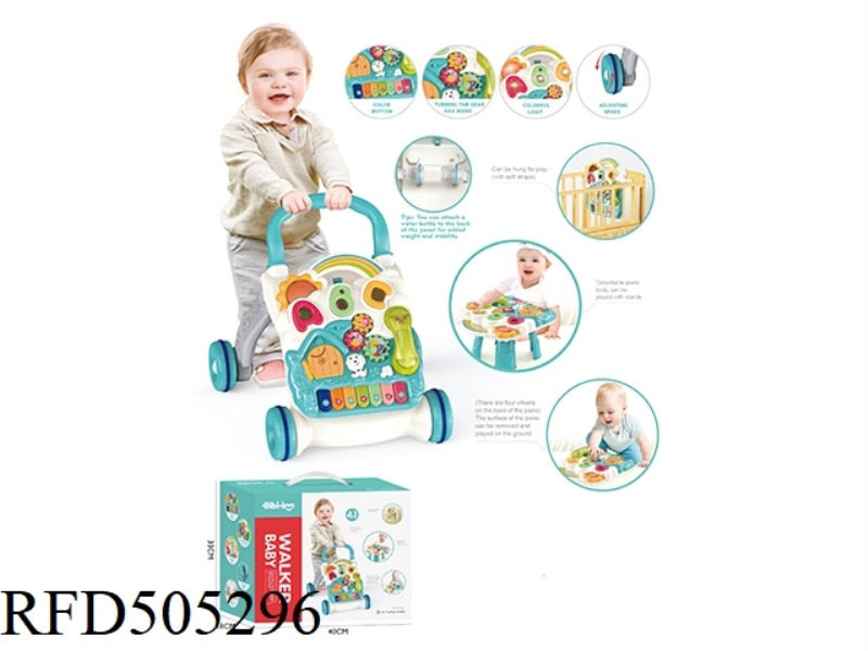 ELECTRONIC ORGAN BABY WALKER 4 IN 1 (BLUE)