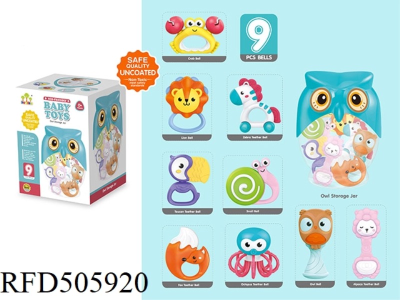 RING BELL SET IN OWL BOTTLE