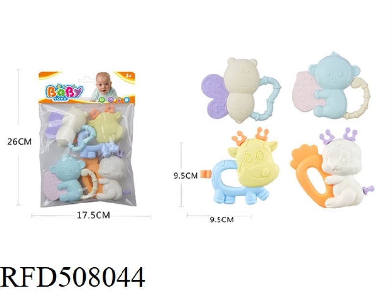 BABY DENTAL GLUE RATTLE SERIES 4PCS