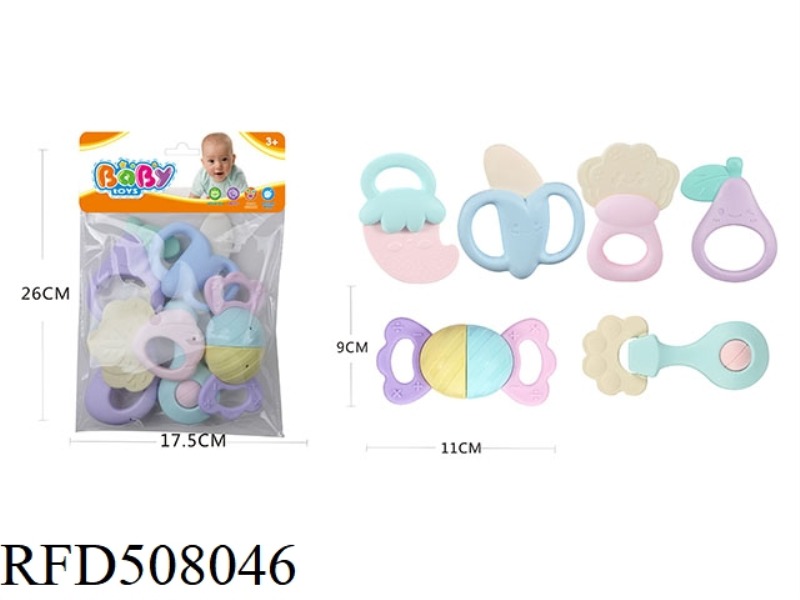 BABY DENTAL GLUE RATTLE SERIES 6PCS