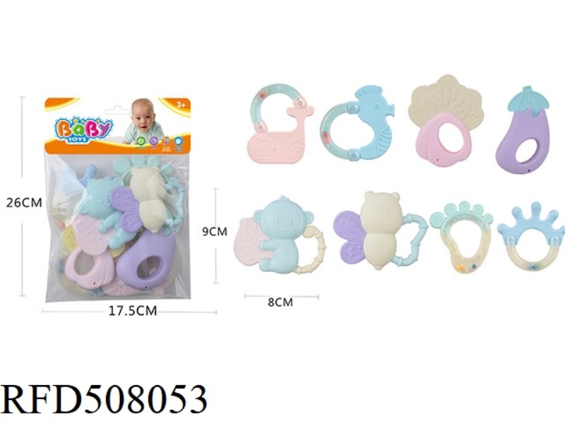 BABY DENTAL GLUE RATTLE SERIES 8PCS