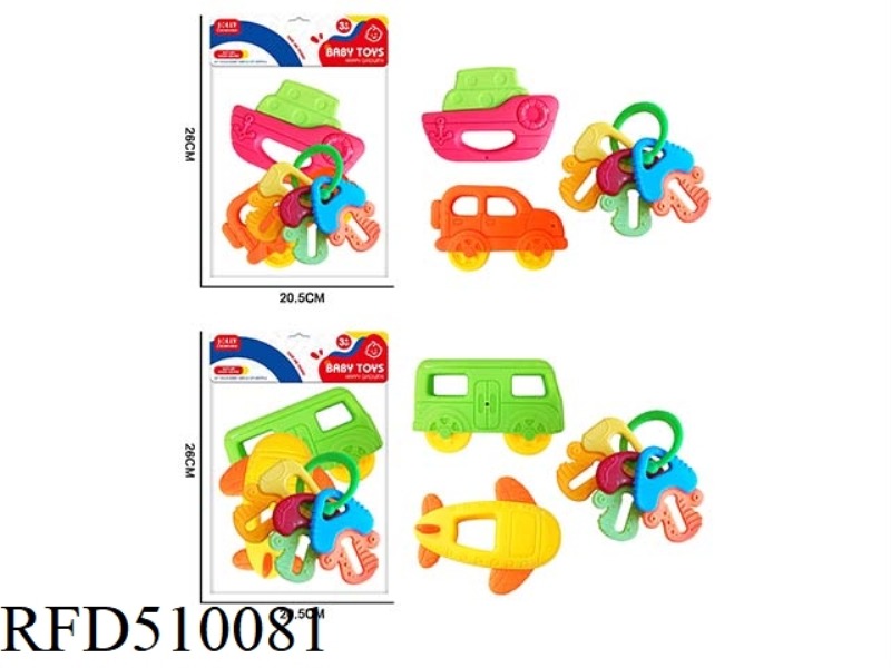 6 PIECES BABY RATTLE GUMS