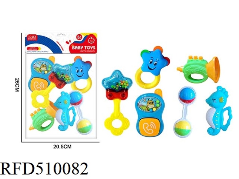 6 PIECES BABY RATTLE GUMS