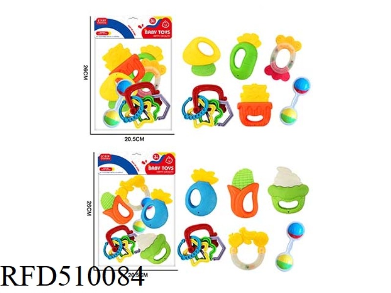 10 PIECES BABY RATTLE GUMS