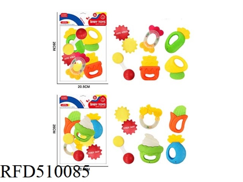 6 PIECES BABY RATTLE GUMS