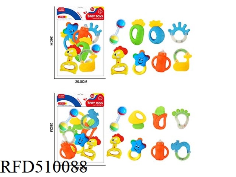 10 PIECES BABY RATTLE GUMS
