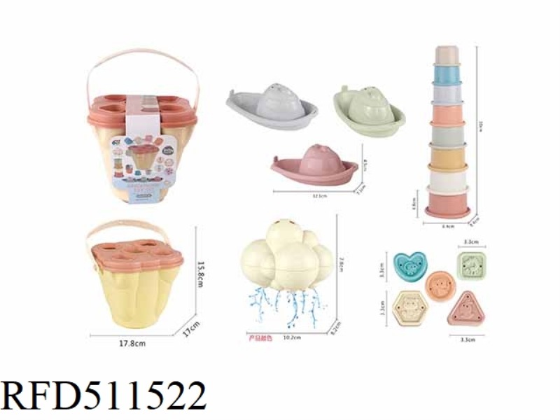 BATHROOM STRAW PORTABLE BUCKET BABY SET