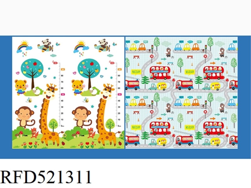 MONKEY PARADISE CRAWLING PAD SCHOOL BUS TRAFFIC CRAWLING PAD