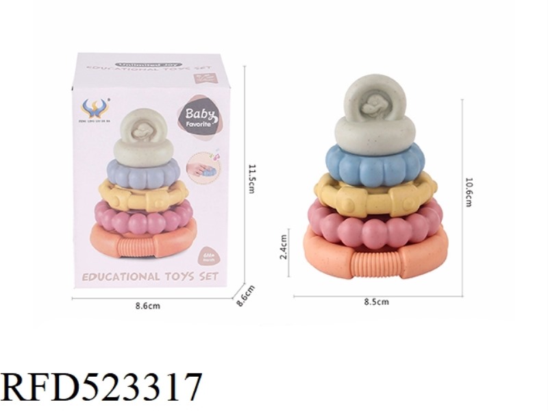 DINOSAUR FACE STRAW STACK RING