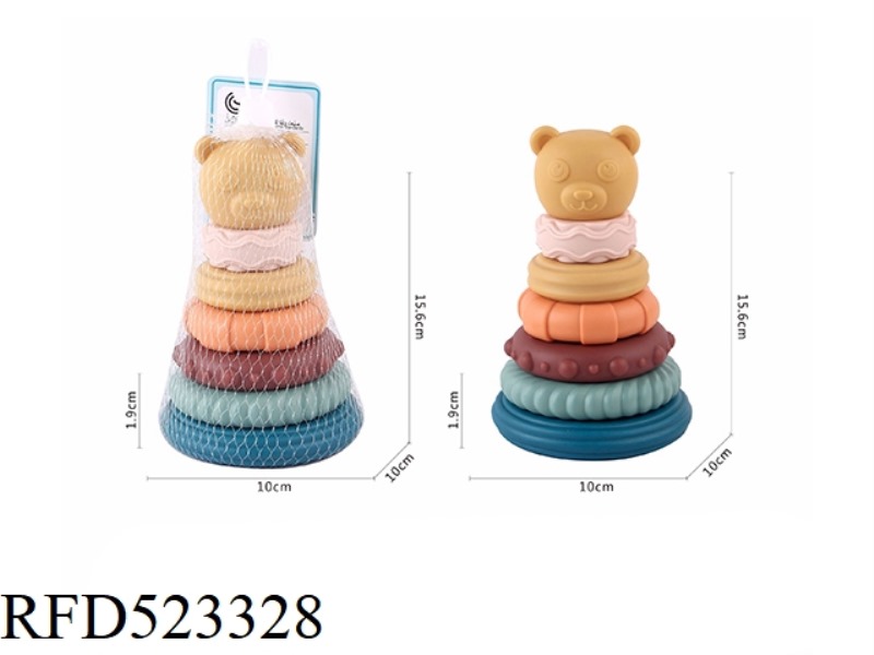 BEAR HEAD OVERLAPPING CIRCLE