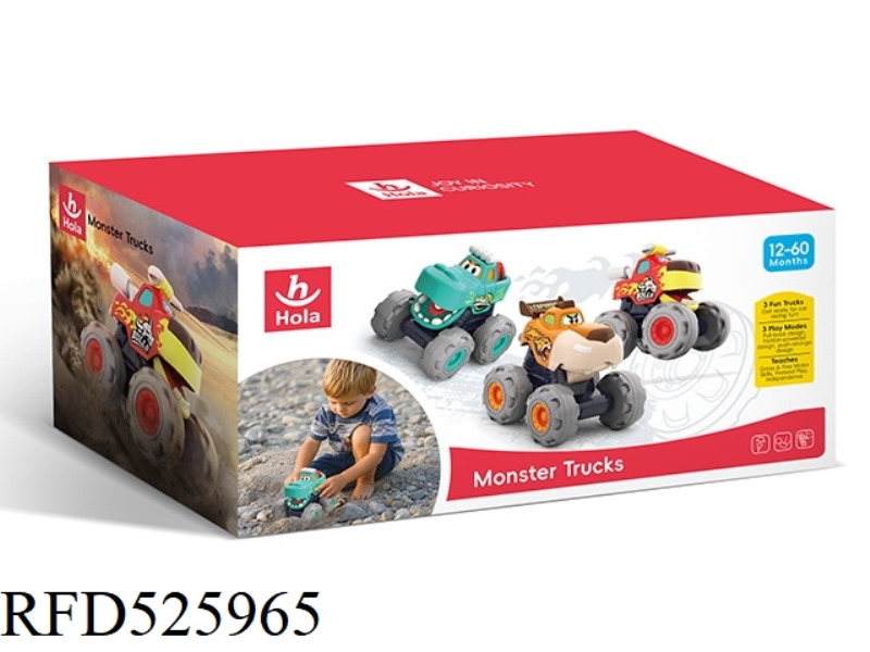 MONSTER OFF-ROAD VEHICLE (A FIRE BULL WARLORD /B LIGHTNING FLYING LEOPARD /C SPEED CROCODILE/THREE-P