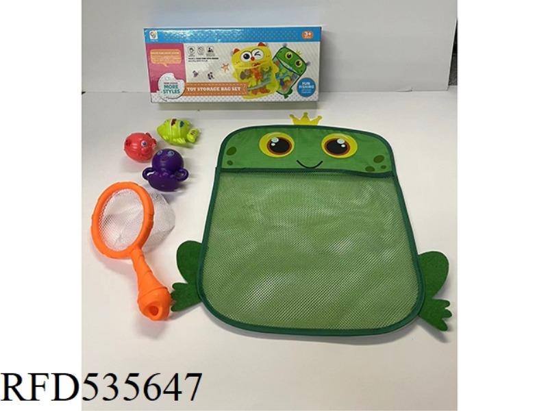 BATHROOM SPLASHING FROG ORGANIZER BAG LO LO LE SET