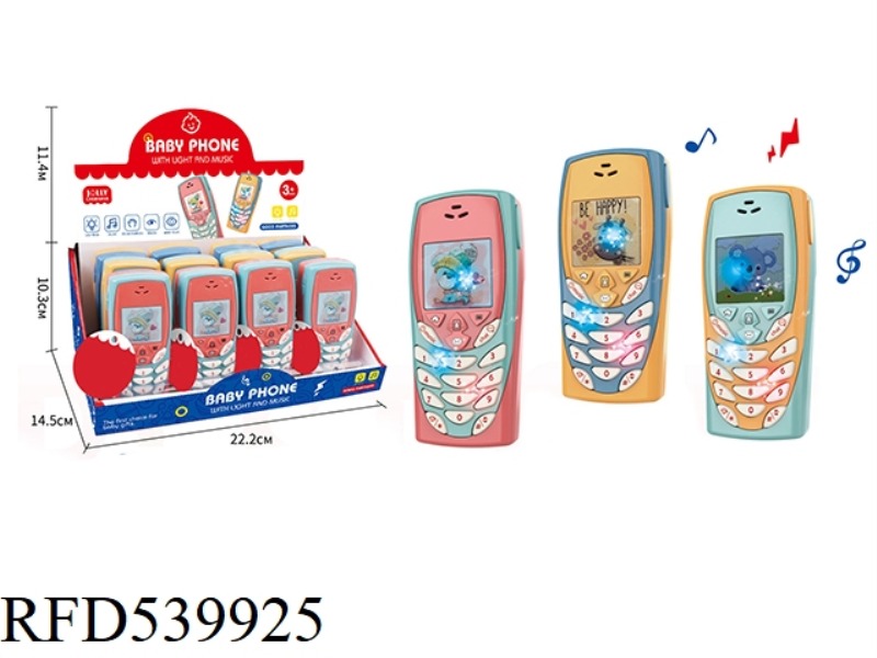 CARTOON PUZZLE EARLY EDUCATION MOBILE PHONE MODEL 12PCS