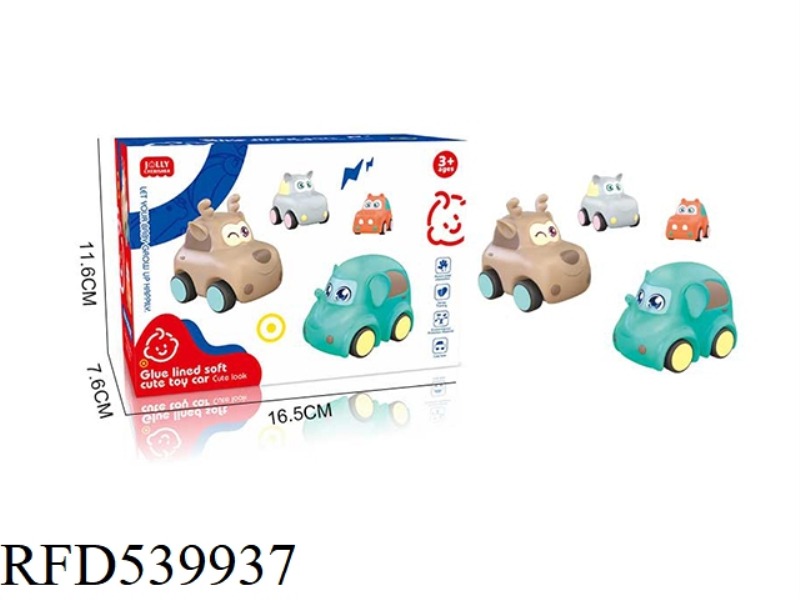 CARTOON SLIDING SOFT RUBBER CAR