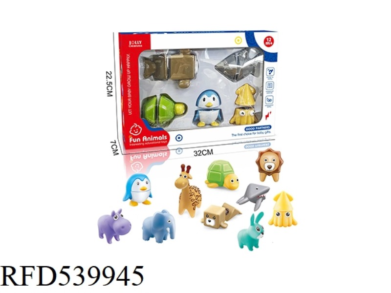 PUZZLE CARTOON ANIMAL MODELS MAGNETIC SPLICING TOYS