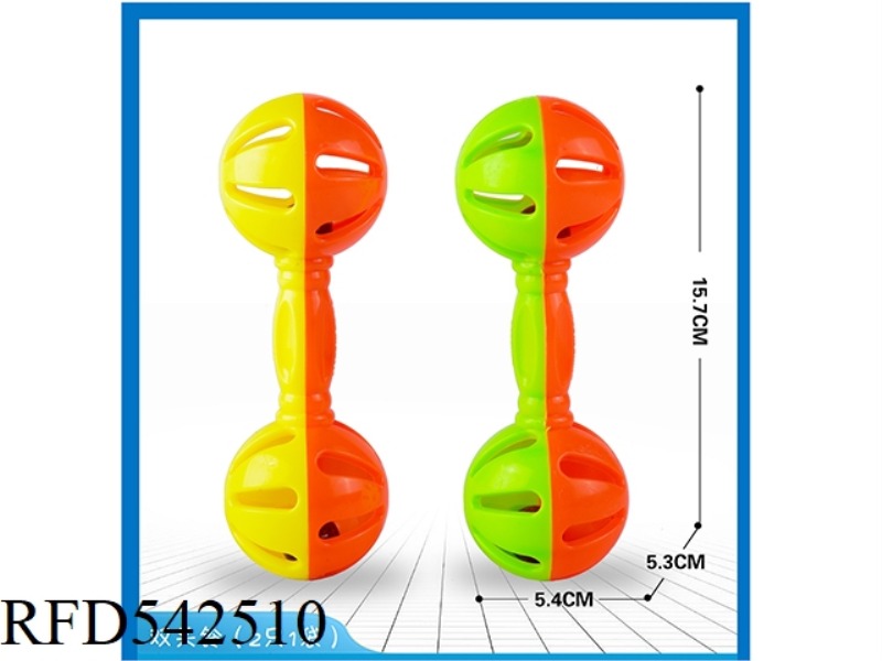 DOUBLE HEAD RATTLE (2 PIECES, 1 BAG)