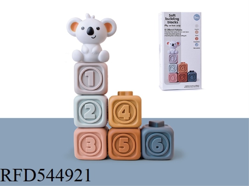 MONTESSORI 1-6 SOFT RUBBER SQUARE + KOALA