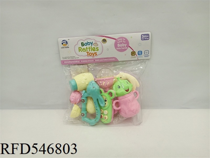 6 BABY RATTLES