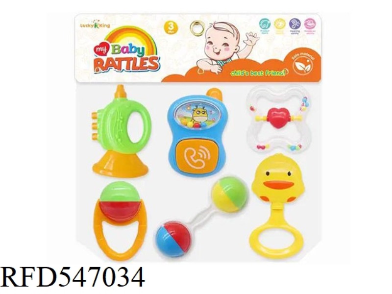 BABY RATTLE (6-PIECE SET)