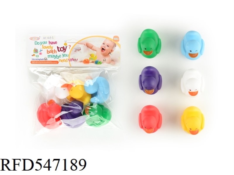 4 MOLDED DUCKS +2 THERMOCHROMIC DUCKS