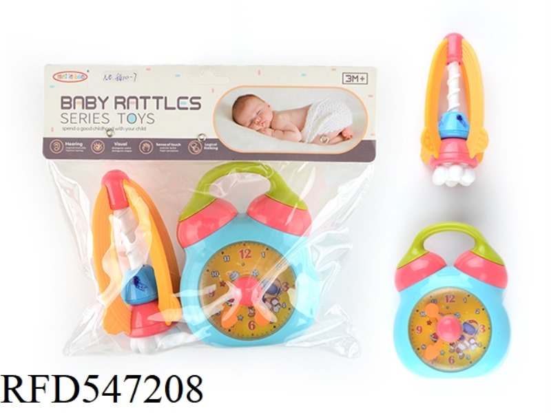 TWO PUZZLE RATTLES