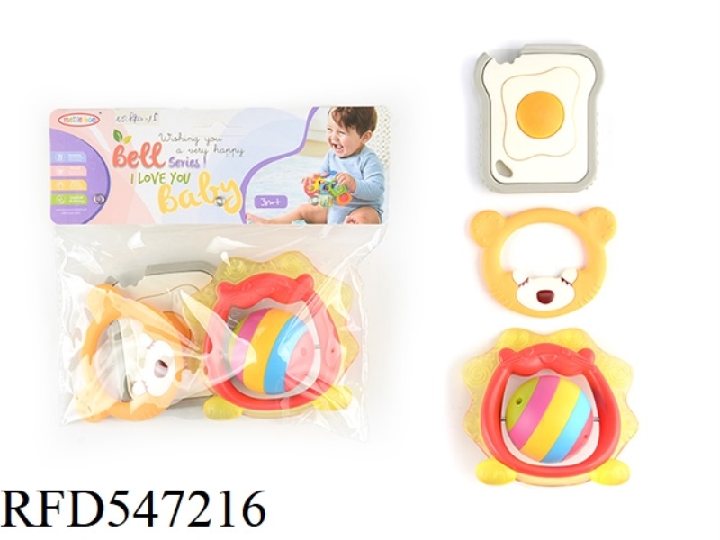 3 BABY RATTLE TEETHER