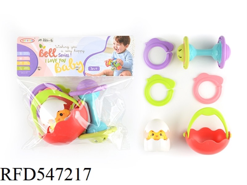 6 BABY RATTLE TEETHER
