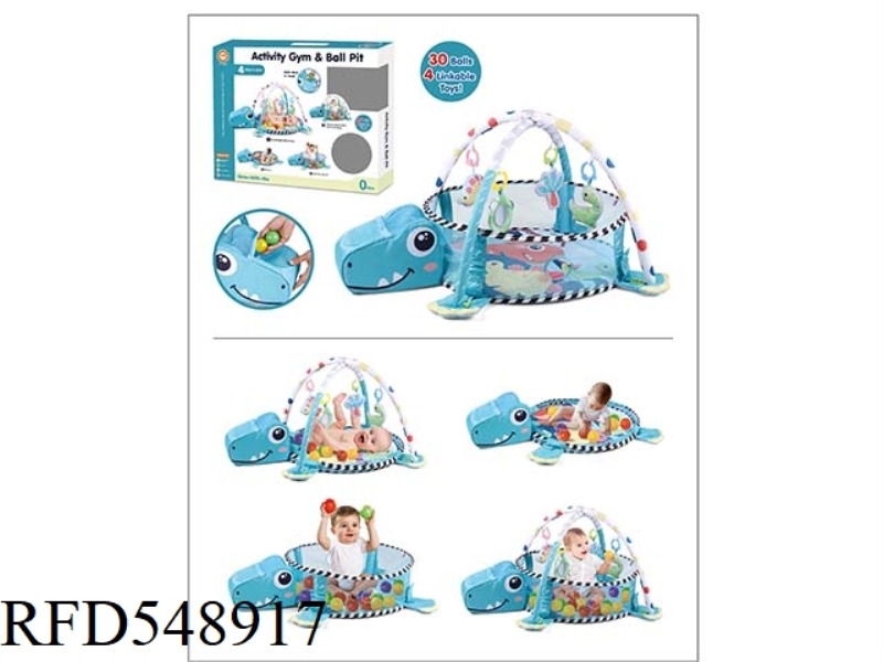 3 IN 1 DINOSAUR BALL POOL WITH 30 5CM OCEAN BALLS