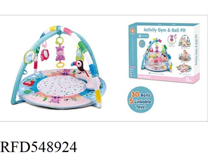 BABY 3-IN-1 BALL POOL WITH MUSIC AND 30 5CM OCEAN BALLS