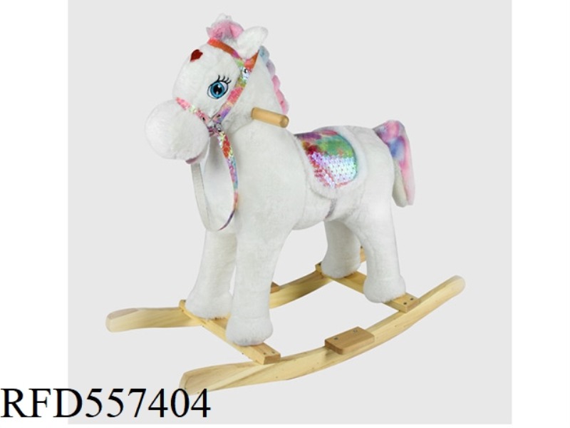 WHITE FLASH SOUND ROCKING HORSE