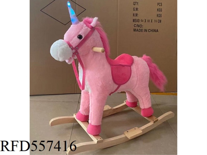 PINK GLITTER MUSIC UNICORN ROCKER
