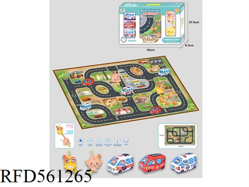 BABY FITNESS CARPET CLOTH CART, RINGING GAME SET