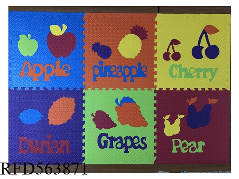 6 PIECES EVA FRUIT LETTERS 25-30 DEGREES