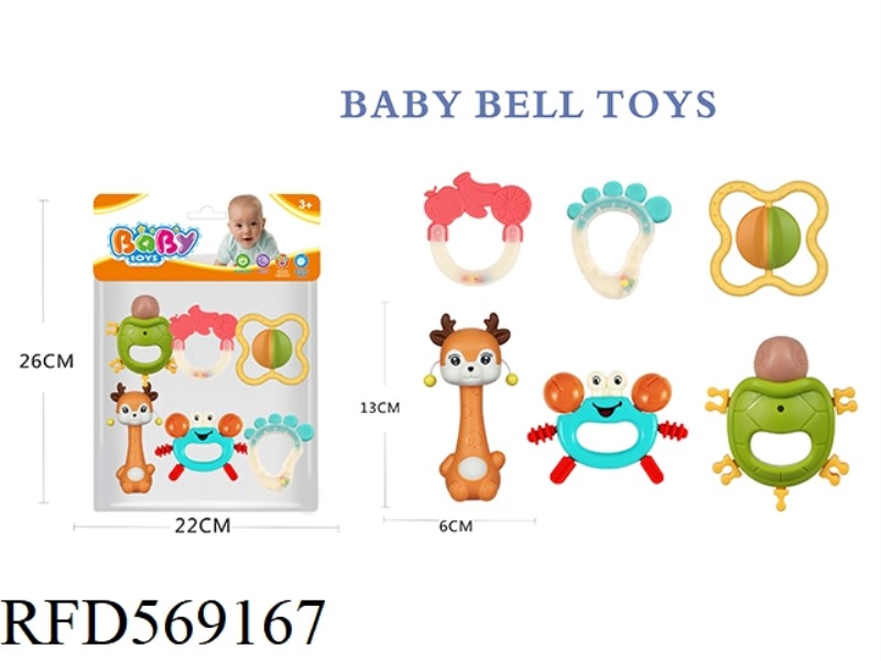 BABY TEETHER RATTLE SERIES 6PCS