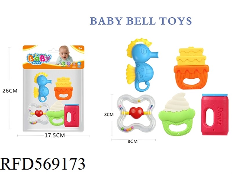 BABY TEETHER RATTLE SERIES 5PCS