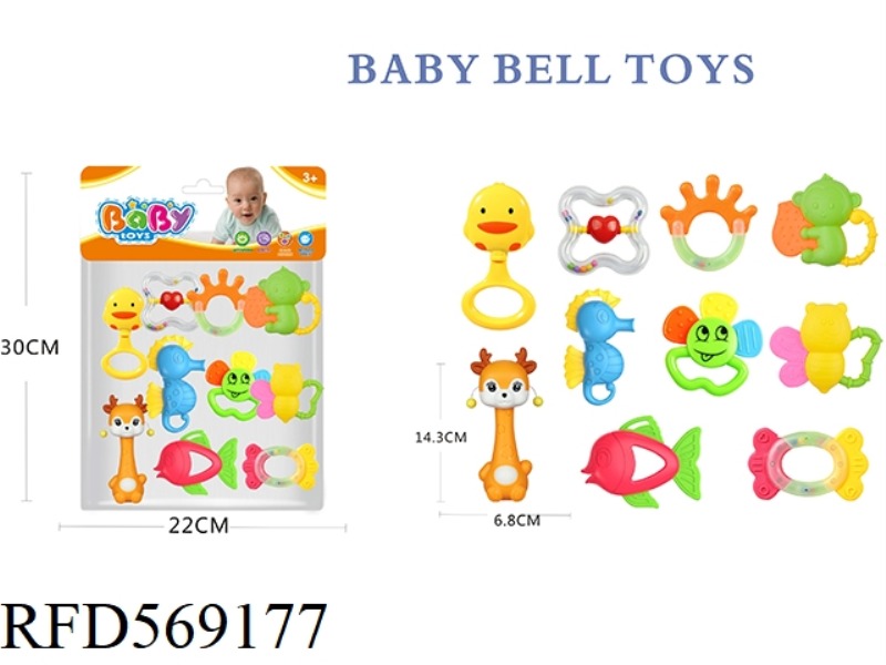 BABY TEETHER RATTLE SERIES 10PCS