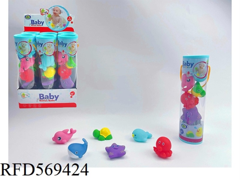 BATHROOM TOY OCEAN SINGLE 6PCS