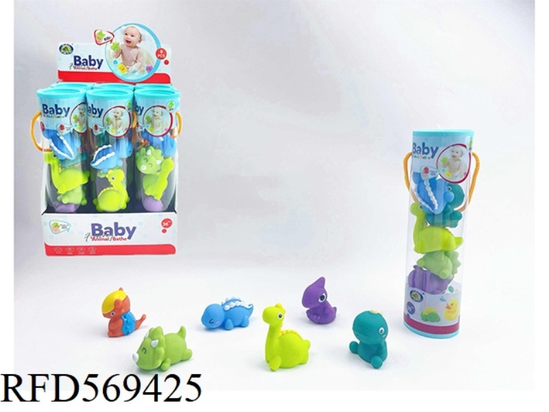 BATHROOM TOY DINOSAUR SINGLE 6PCS