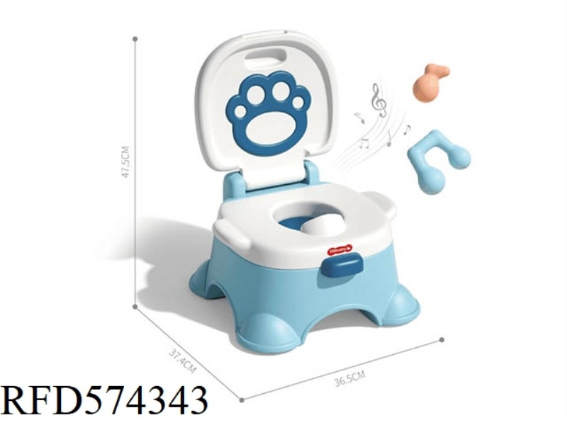 INDUCTION MUSIC STEP STOOL TOILET (BLUE/ORANGE)