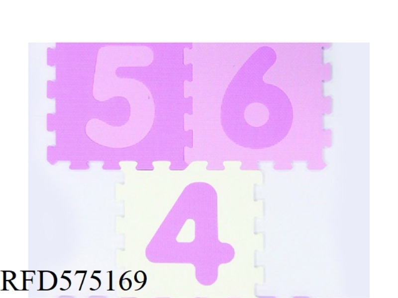 9 PINK AND WHITE NUMBER PUZZLE PADS