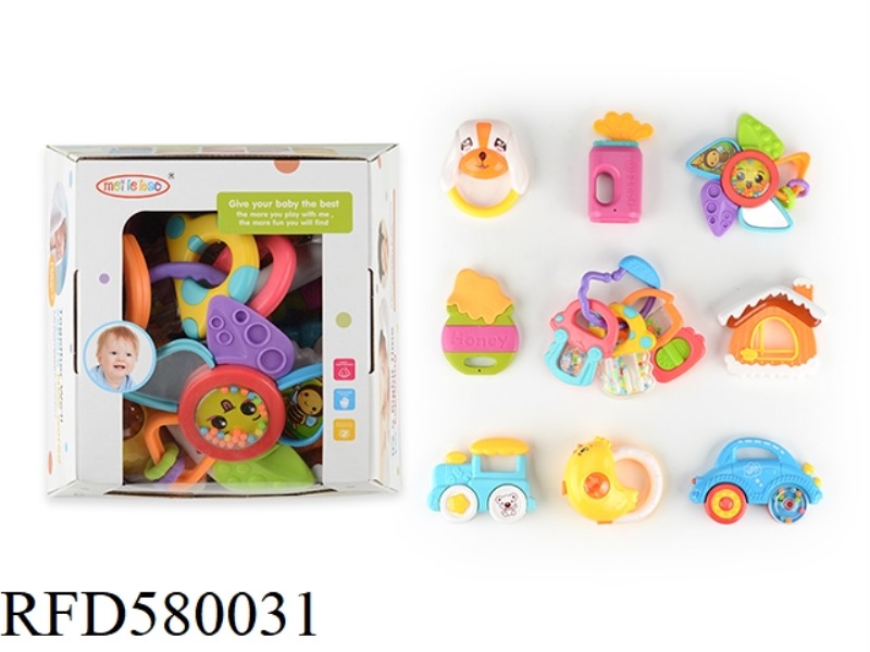 9 BABY RATTLE SET