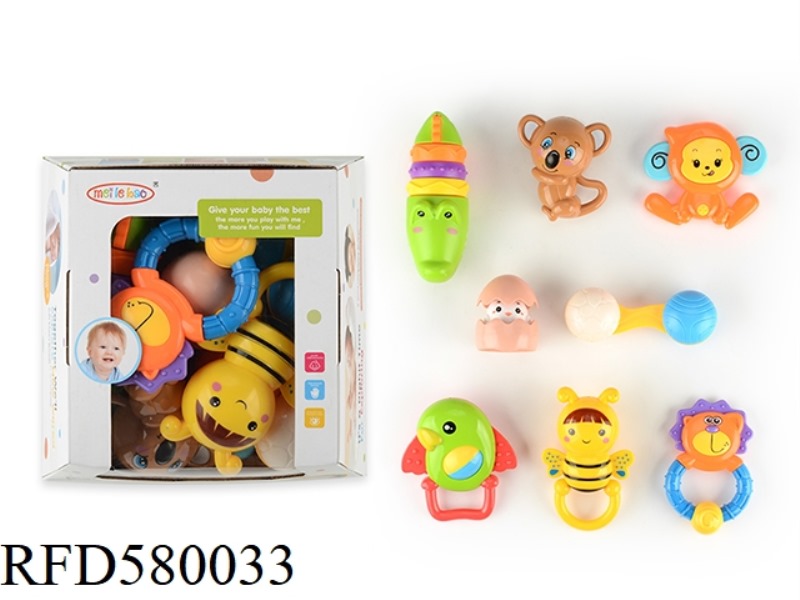 8 BABY RATTLE SET