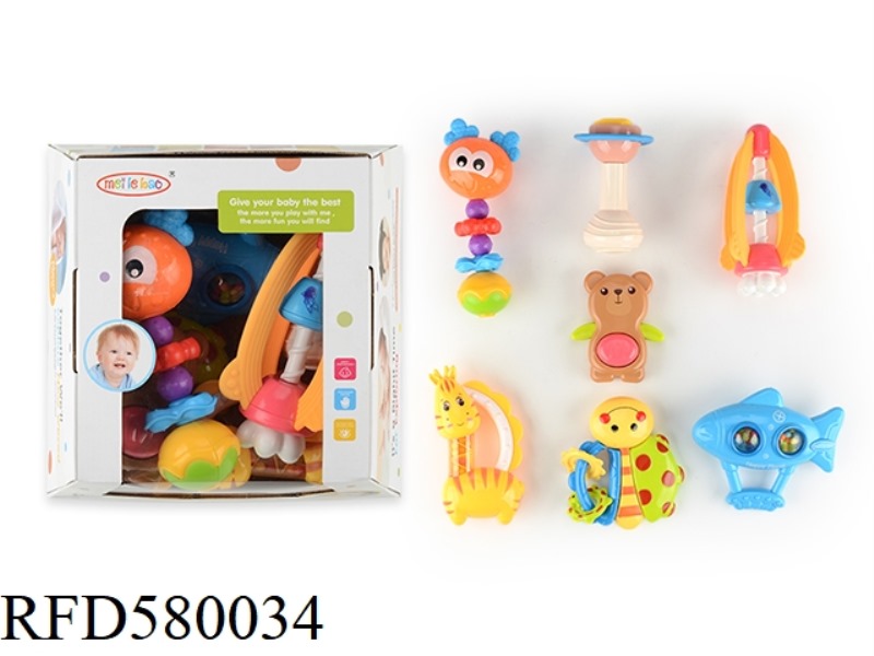 7 BABY RATTLE SET