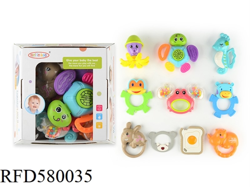 10 BABY RATTLE SET