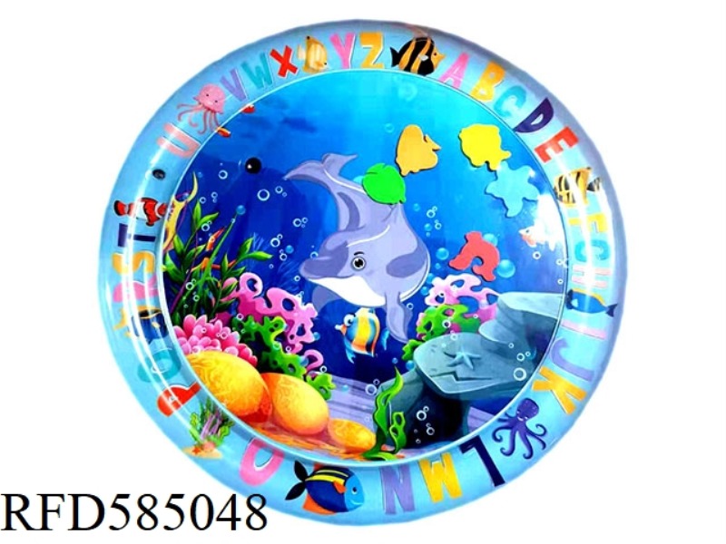 INFLATABLE ROUND DOLPHIN PADDLE PAD