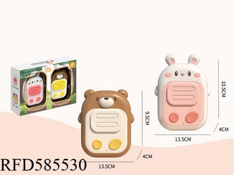 BEAR + RABBIT TWO WALKIE-TALKIES WITH A DISTANCE OF 500 METERS