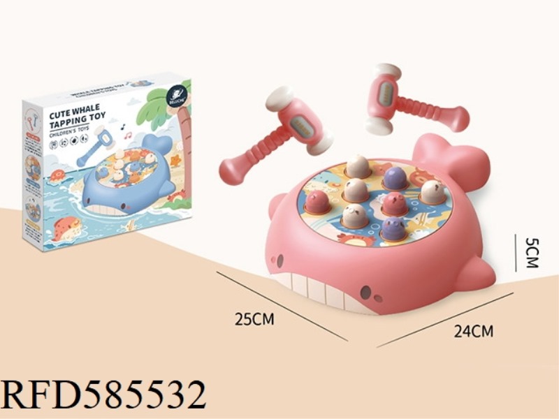 WHALE GOPHER (PINK) WITH DOUBLE HAMMER BAND MUSIC