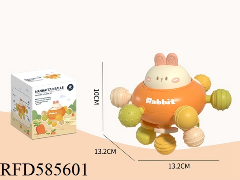 RABBIT SOFT RUBBER BALL 3 IN 1 (GUTTA PERCHA + TORSION + RINGING BELL)