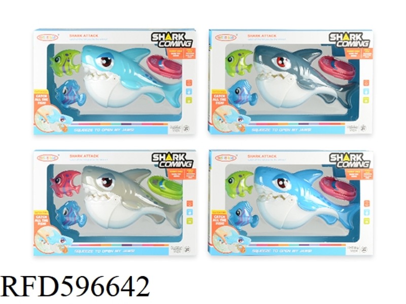 SET OF 4 SWIMMING SHARKS